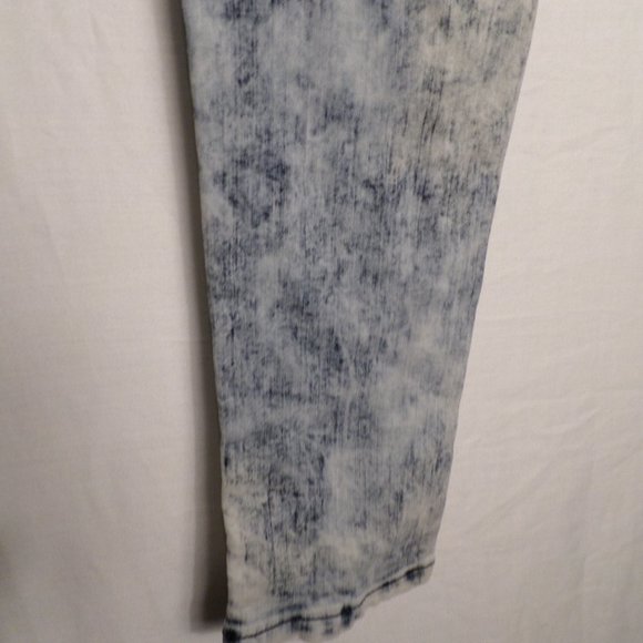 Encore Jeans USA Size XL Grey Acid Wash Skinny Jeans Fray Distressed Leg - Picture 10 of 15